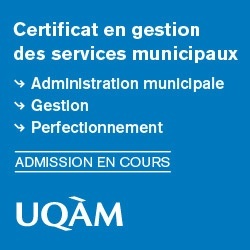 Certificat en gestion des services municipaux | Admission en cours