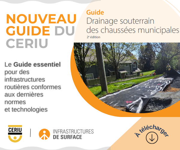 Nouveau guide du CERIU : Drainage souterrain des chaussées municipales