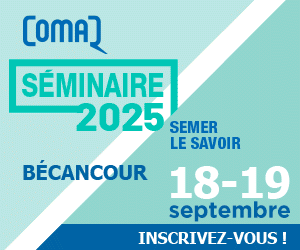 COMAQ Séminaire 2025 : 18-19 septembre à Bécancour | Inscrivez-vous »