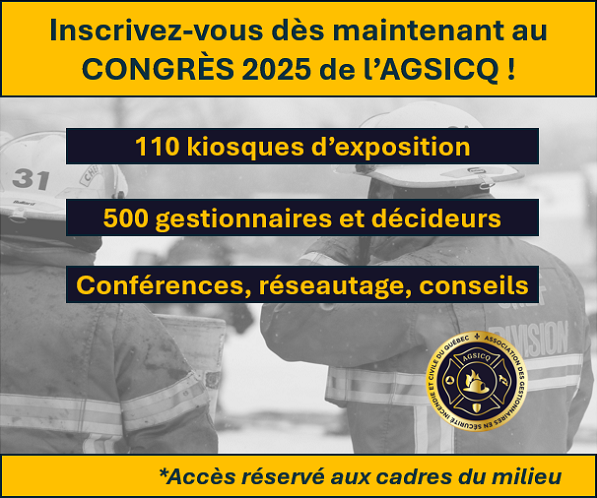 Inscrivez-vous dès maintenant au Congrès annuel de l'AGSICQ!