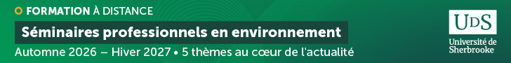 Formation à distance : Séminaires professionnels en environnement