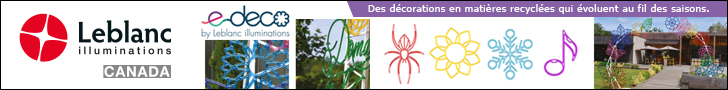 Des décorations en matières recyclées qui évoluent au fil des saisons.