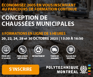 Formations en ligne : Conception de chaussées municipales—S'inscrire »