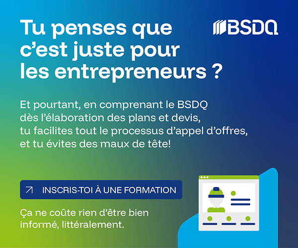 Les formations sur le BSDQ ne sont pas juste pour les entrepreneurs